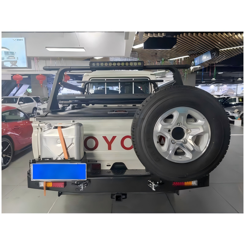 Off Road Rear Bumper With Spare Tire Holder & Jerry Can Mount for Offroad Pickup Truck Modification