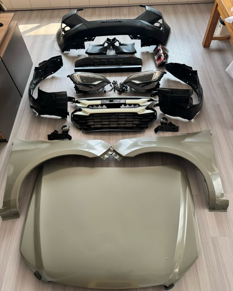Old to New Upgrade Kit, Front Bumper Grille Hood Fender Headlight Kit for Old DMAX