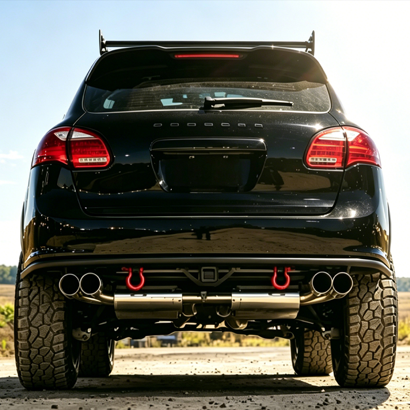 One Piece Rear Bumper for Cayenne 957 958 Cayenne Rear Protector Guard, Off Road Anti Collision Modification Accessory