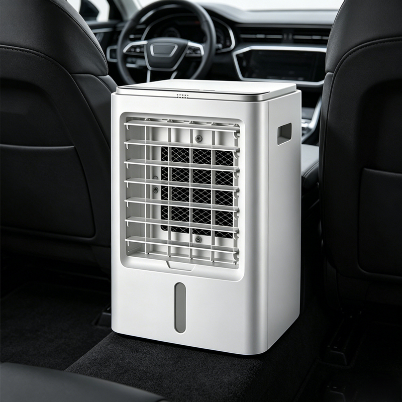 Portable Mini Car Evaporative Air Cooler, Electric Mobile Cooling Air Conditioner Fan for Vehicle Interior Cooling