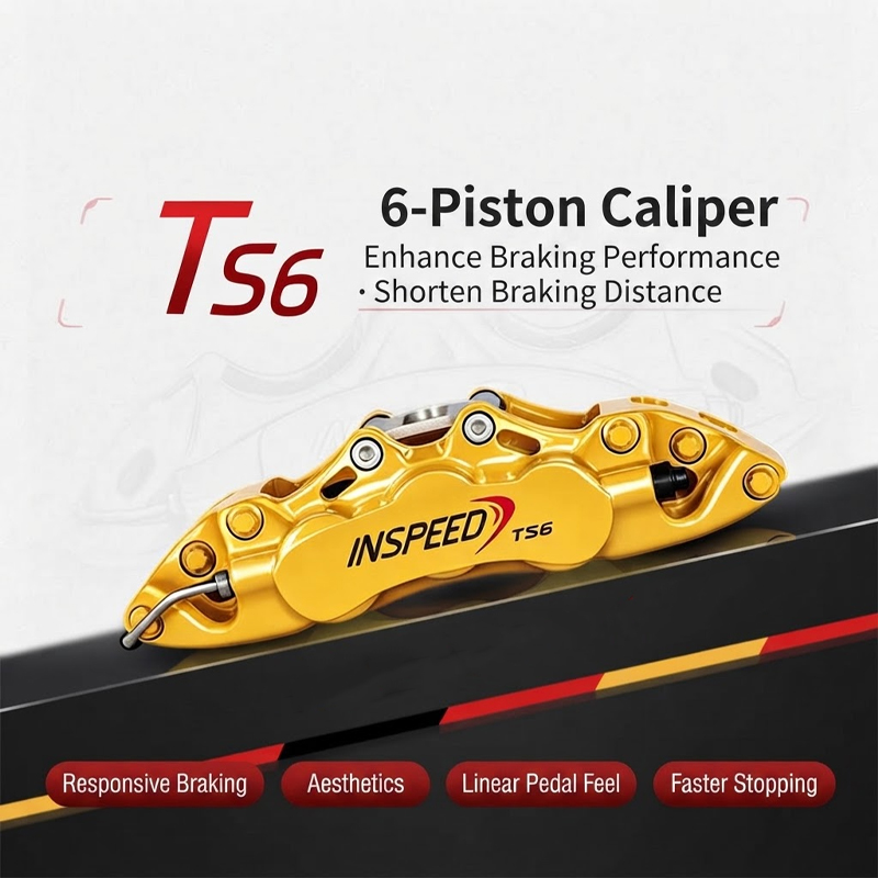 Racing-Grade TS6 6-Piston High-Performance Brake Caliper Kit