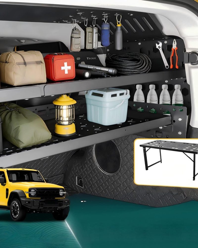 Rear Trunk Storage Rack Cold Rolled Steel Luggage Box Cargo Organizer Interior Expansion Frame for Tank 300