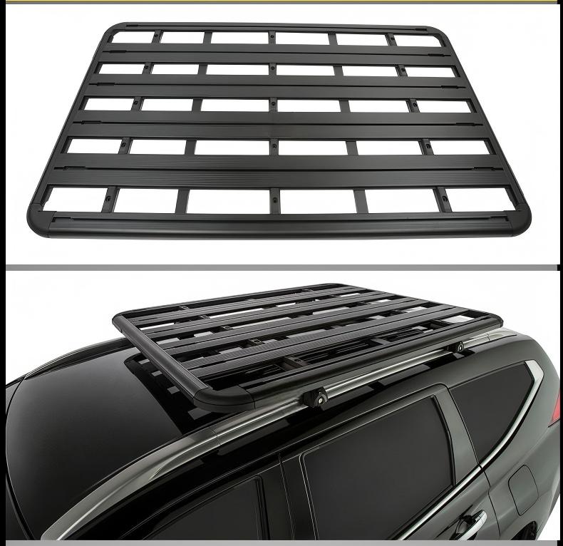 Rhino Style Roof Rack Basket Fit Cherokee X-Trail Pajero Sport 4X4 SUV Roof Luggage Carrier for Self-driving Travel