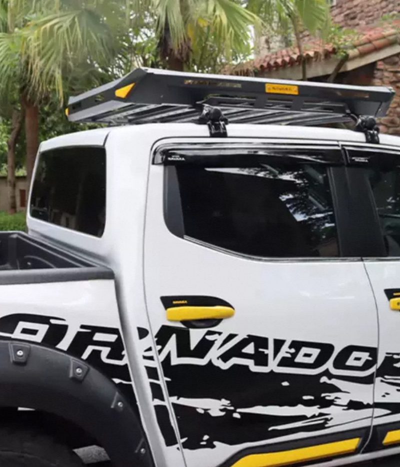 Roof Rack Cross Bars for Dmax 2021-2025 Aluminum Alloy No Drilling Roof Rail Luggage Carrier Pickup Truck Exterior Accessories