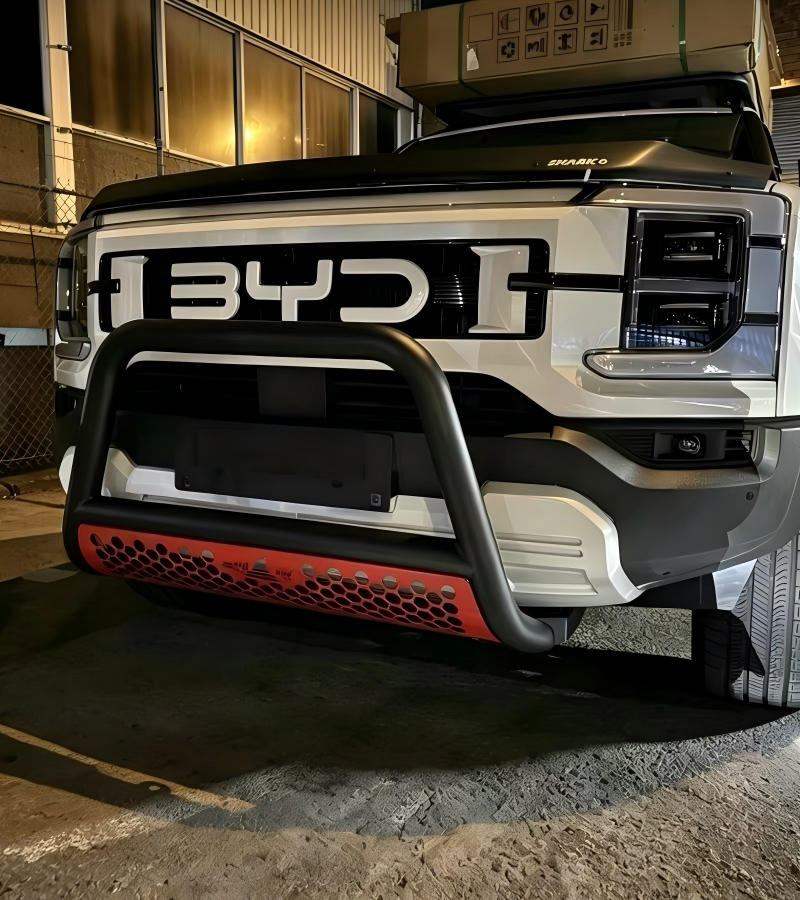 SHARK6 Pickup U Type Front Bull Bar Manganese Steel Anti Collision Bumper With Engine Skid Plate