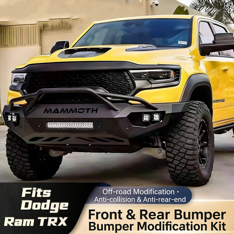 T-Rex Off-Road Front & Rear Bumper, Anti-Collision, Racing Style, Supports Non-Destructive Spotlight & Winch Install
