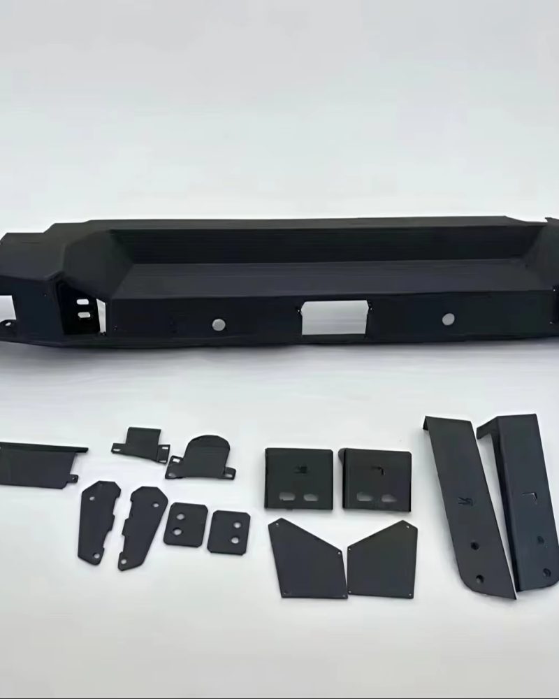 Tank 300 Front & Rear Bumper Manganese Steel Black Upgrade Kit with Spare Tire Carrier