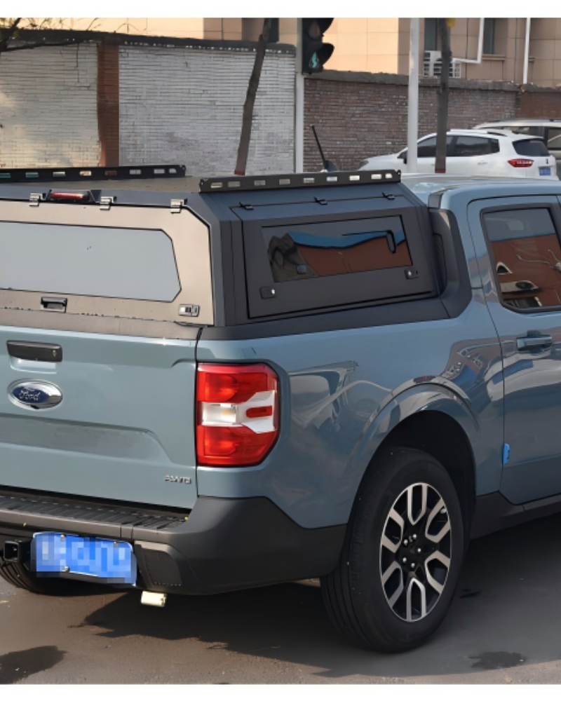 Three-Door Hard Pickup Canopy Waterproof Truck Bed Topper Rear Cargo Box Cover Fit Maverick Compact Pickup Offroad Mod Parts