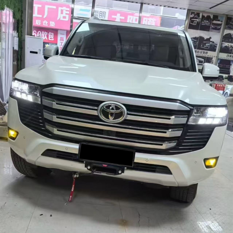 4x4 Offroad Heavy Duty Steel Winch Mount Bracket Hidden Winch Cradle Black for Land Cruiser LC300 Recovery