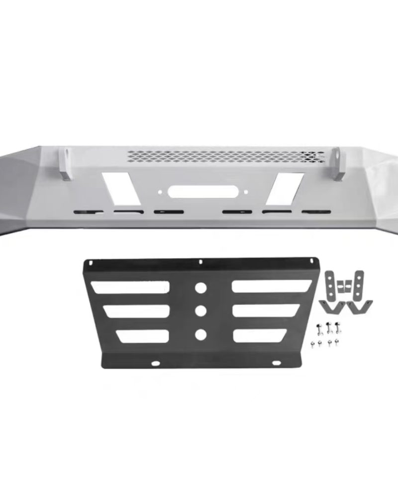 New Prado 18+ LC150 Off-Road Racing Front Bumper Built-in Reinforced Brackets Carbon Steel (Black/White) Enhanced