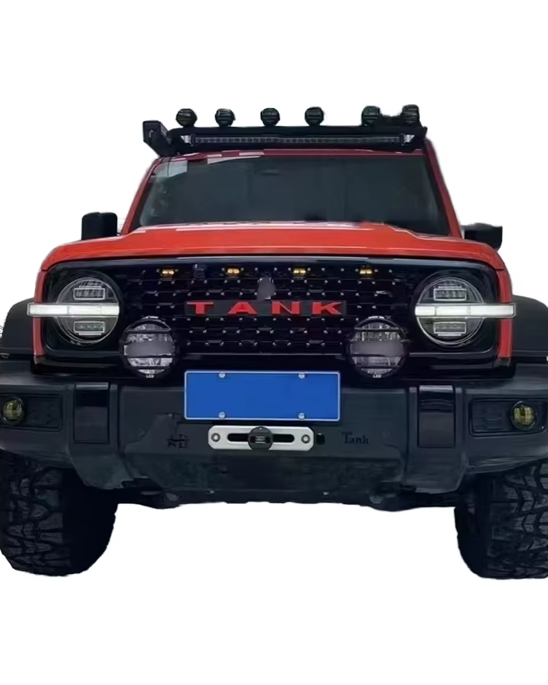 Tank 300 Aluminum New Stylish Defender Honeycomb Grille & Small Yellow Lights